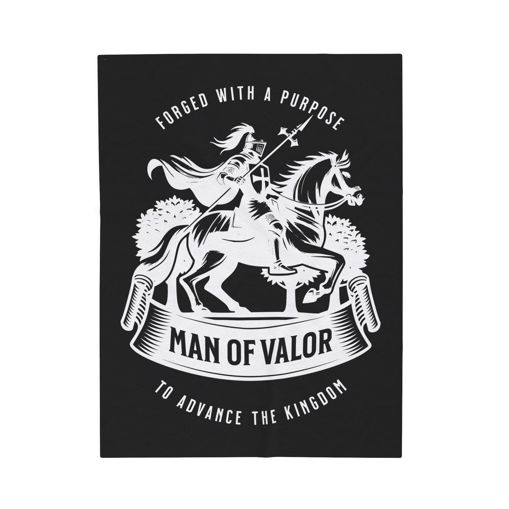 Man of Valor Velveteen Blanket