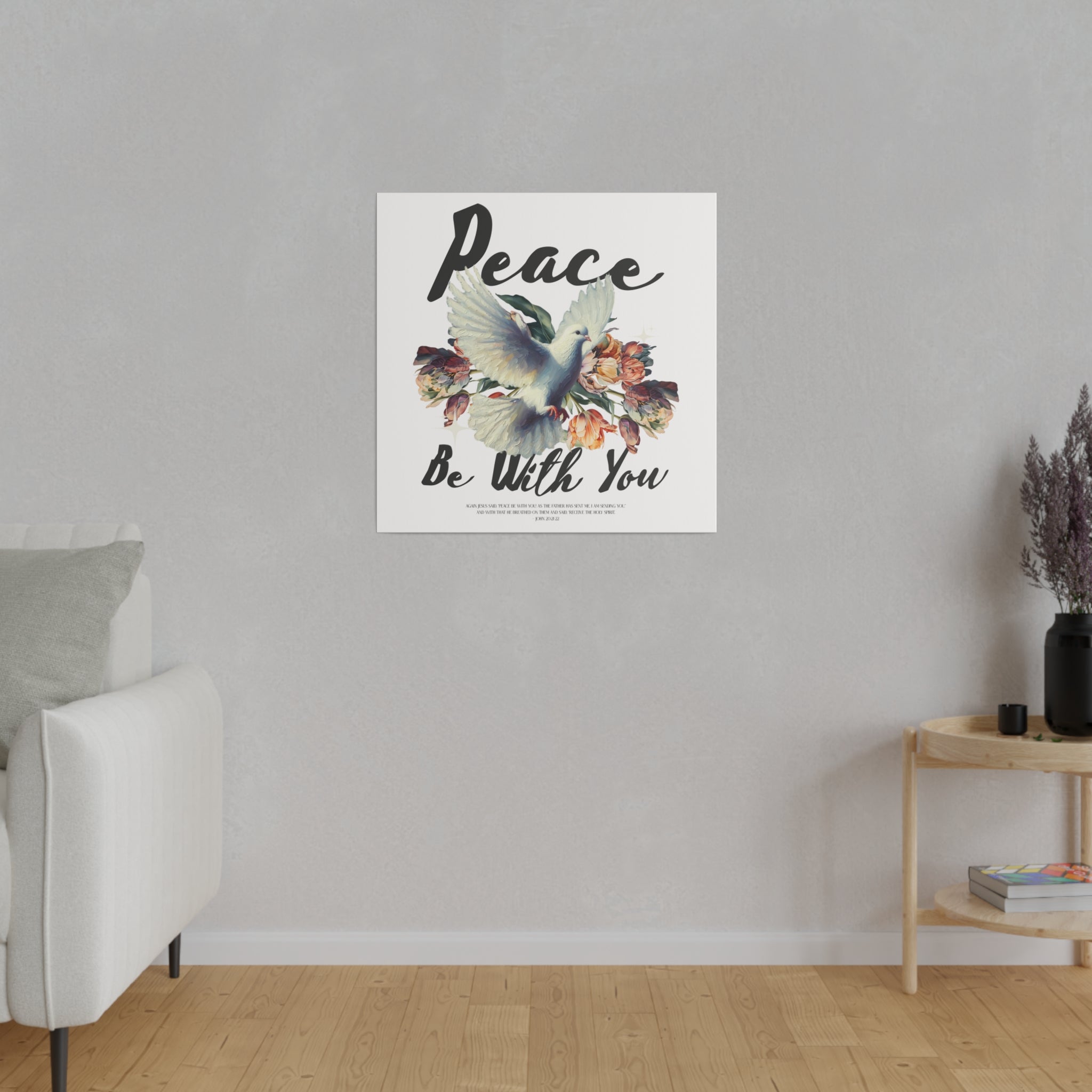 Peace Be With You Canvas Wall Art