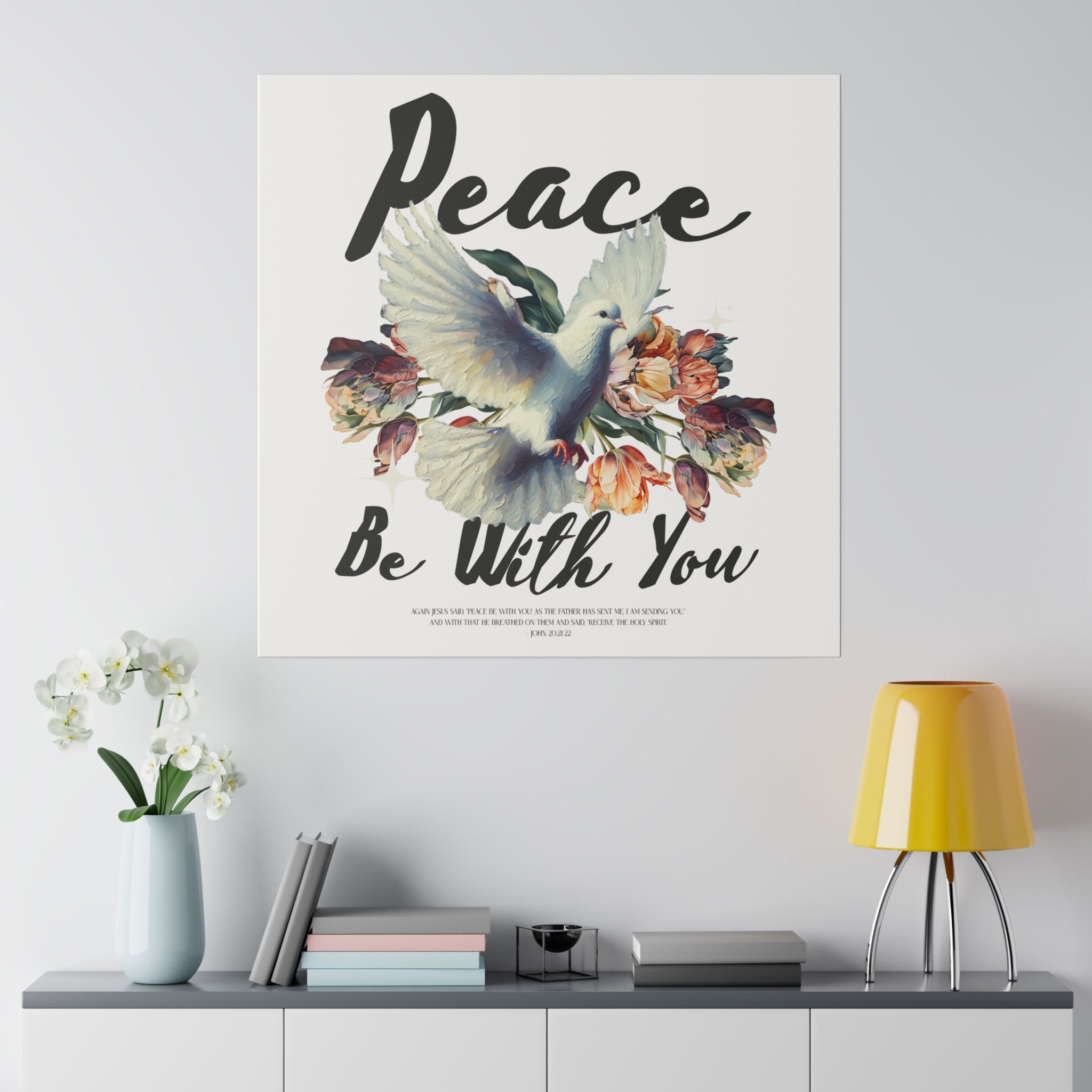 Peace Be With You Canvas Wall Art