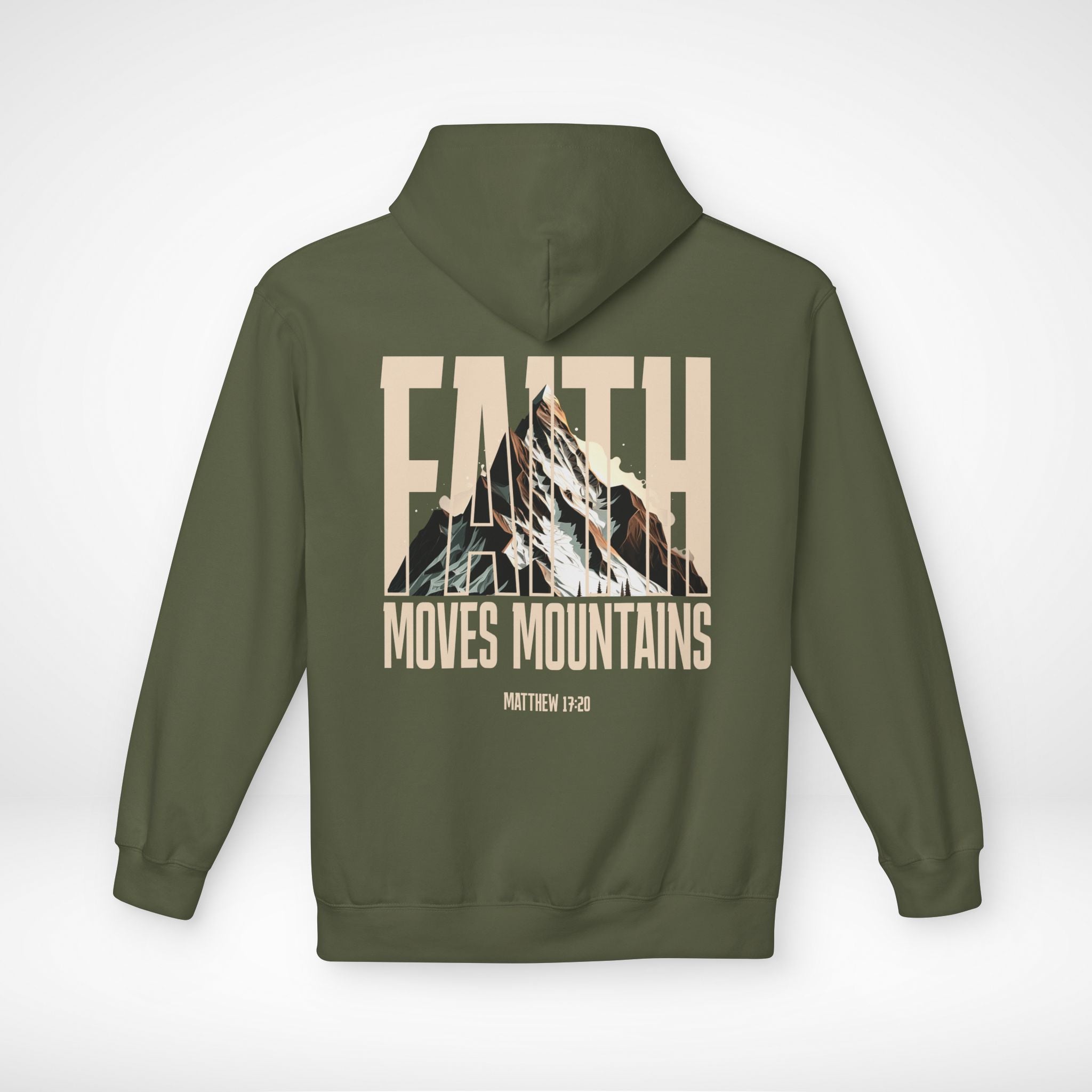 Faith Moves Mountains Fleece Hoodie