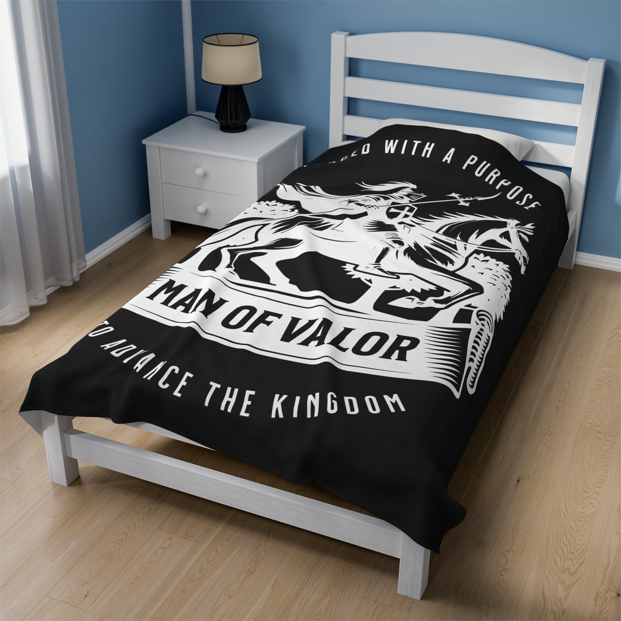 Man of Valor Velveteen Blanket